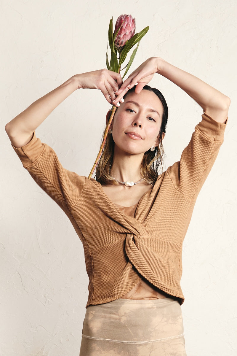 yinyangyoga & meditationwearワッフルクロストップ ワッフルクロストップ – yinyang - yoga & meditation wear