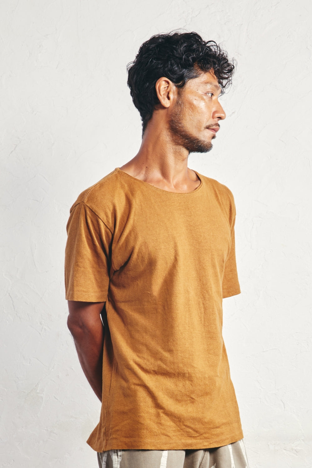 yingyang (インヤン)ワッフルクロストップ CREW NECK KNIT-LINE YIN&YANG｜MACMAHON KNITTING MILLS｜TOPS