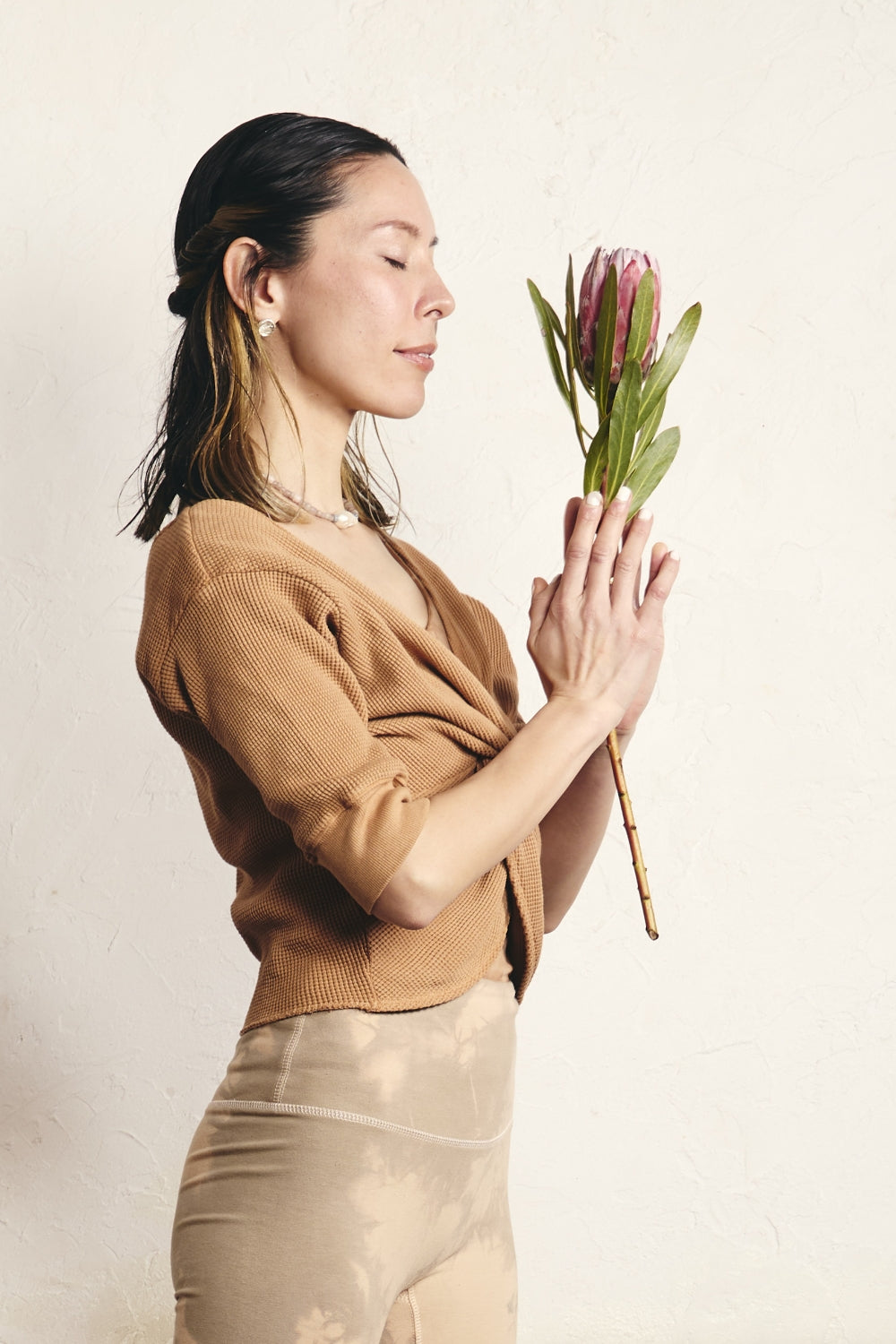 yinyangyoga & meditationwearワッフルクロストップ ワッフルクロストップ – yinyang - yoga & meditation wear