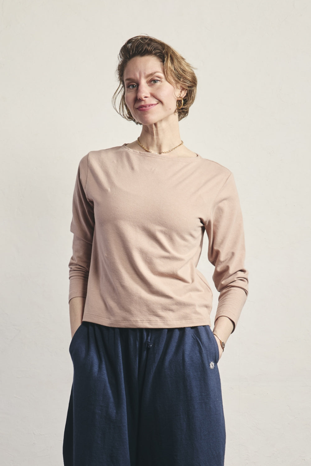 ヘンプボートネックロングティー – yinyang - yoga & meditation wear