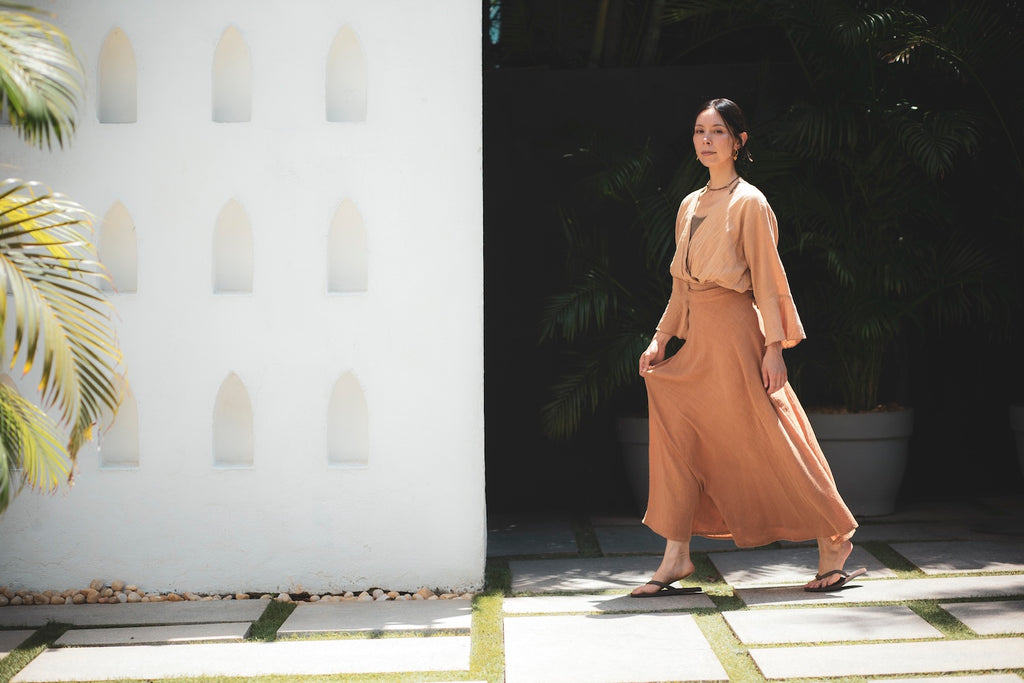リネンラップドレス – yinyang - yoga & meditation wear