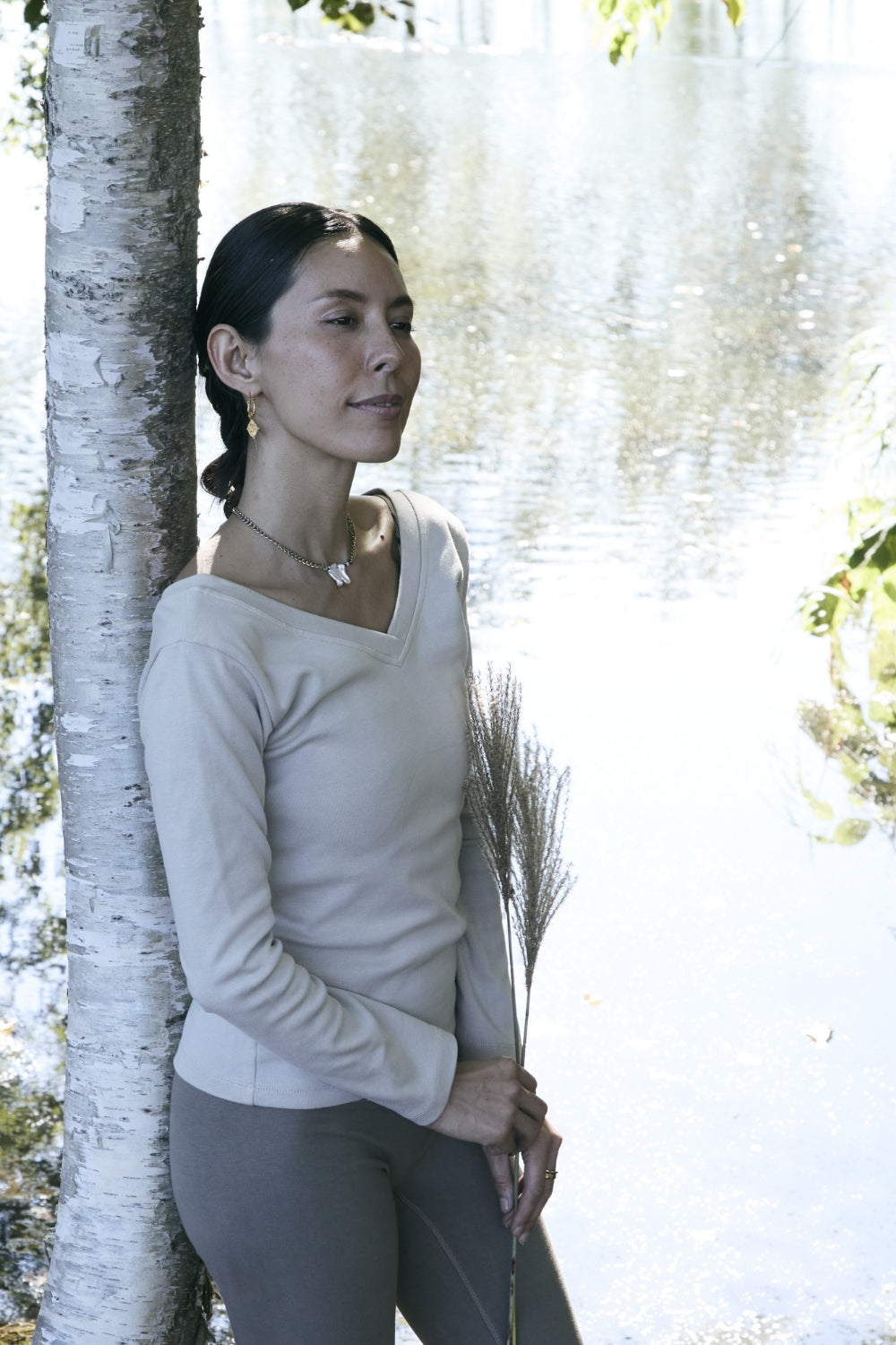 Vフィットロングスリーブ – yinyang - yoga & meditation wear