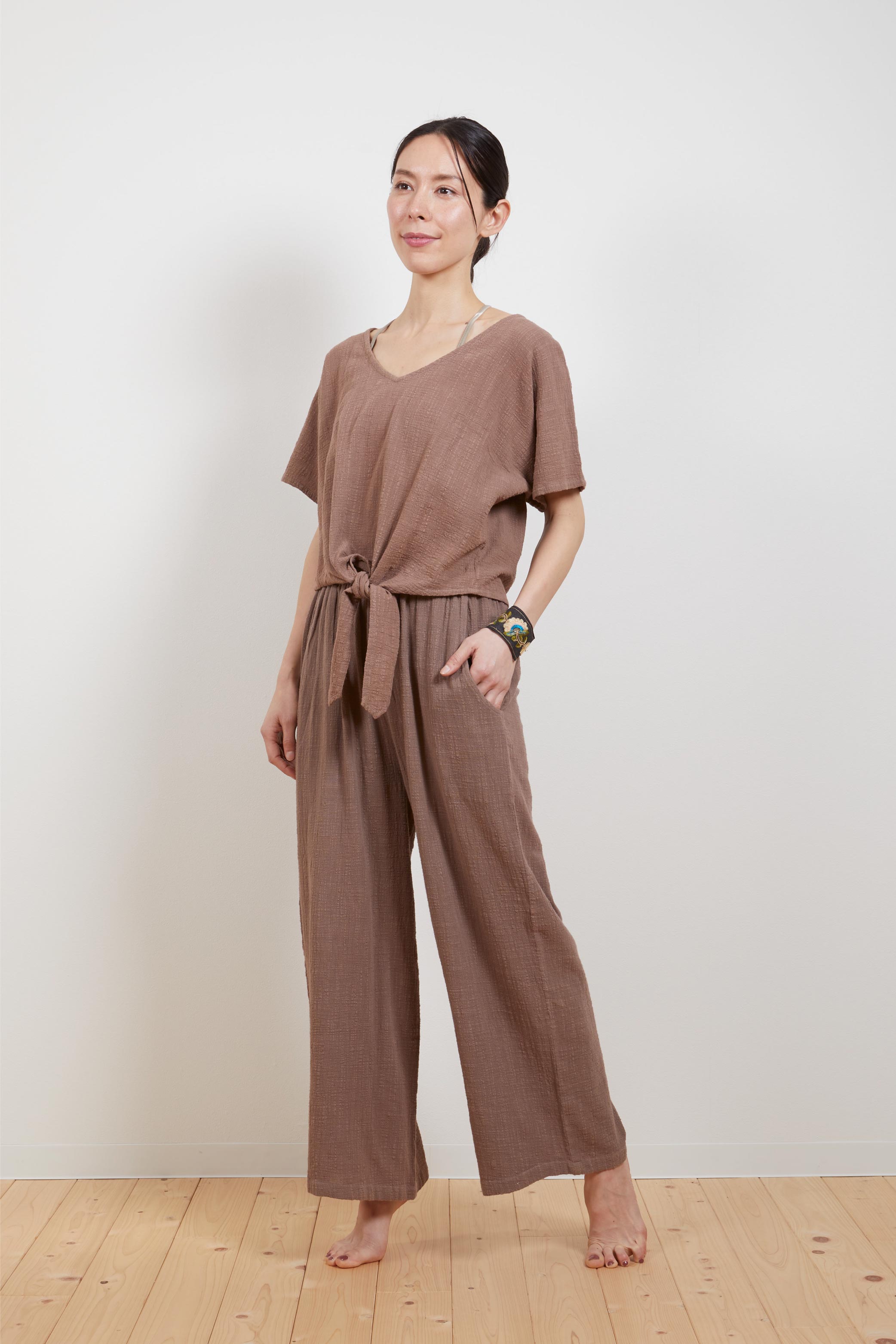 コットンワイドパンツ / Cotton Wide Pants – yinyang - yoga