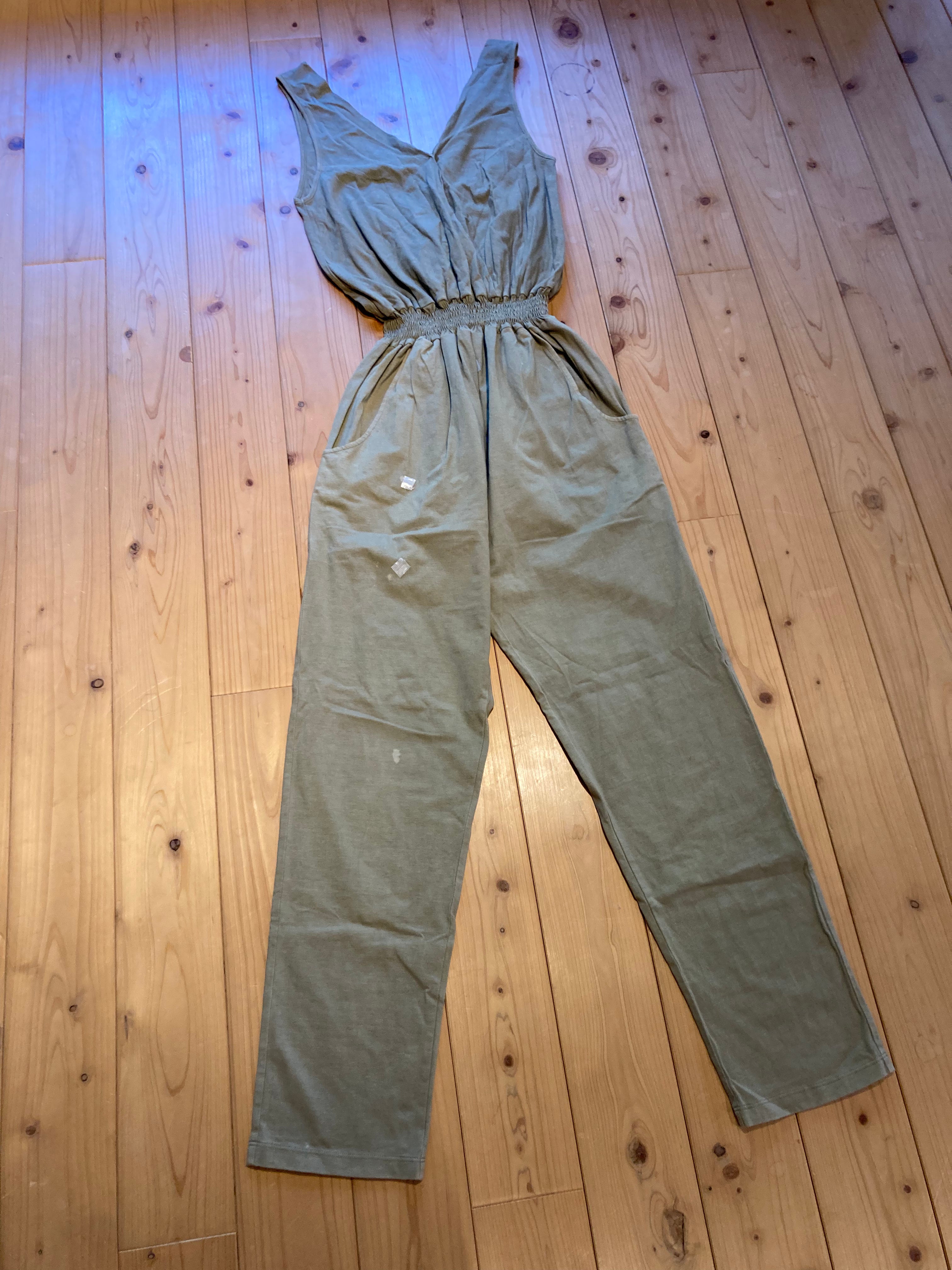 [Outlet] Lace-up Jumpsuits Pistachio